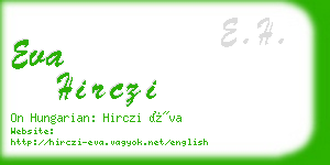 eva hirczi business card